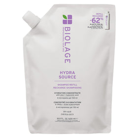 Biolage refill front packaging shows product and eco-friendly benefits