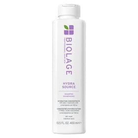 Biolage shampoo front packaging showing hydrating formula and benefits