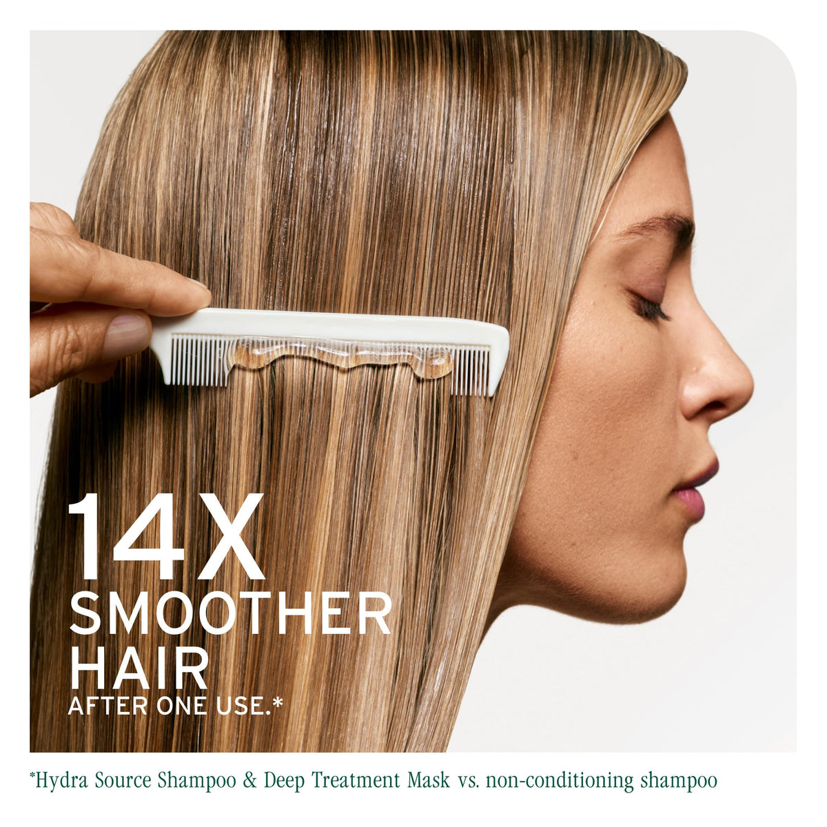Biolage mask in hand demonstrating easy spread and nourishment