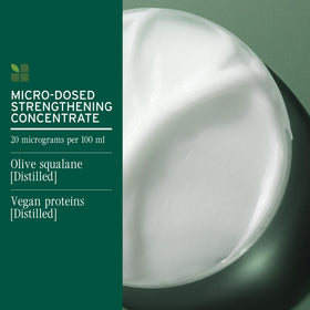 Biolage packaging label closeup showing vegan proteins and paraben-free benefit