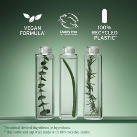 Biolage recycled bottle emphasizing sustainable packaging benefit