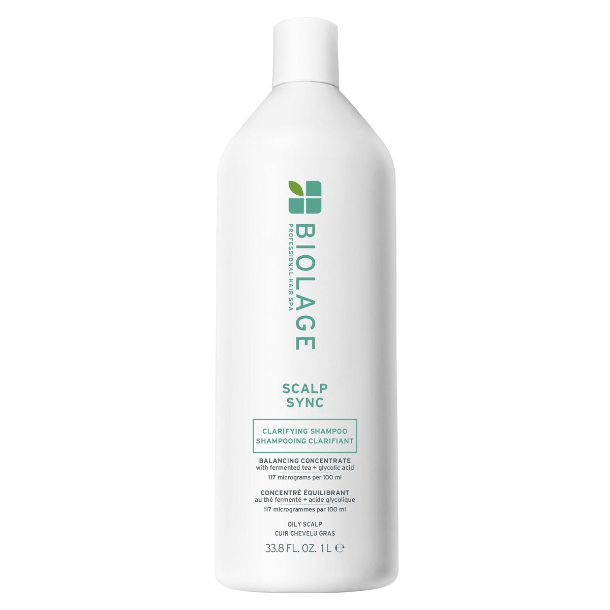 Biolage scalp sync bottle front showing label and clean design benefits