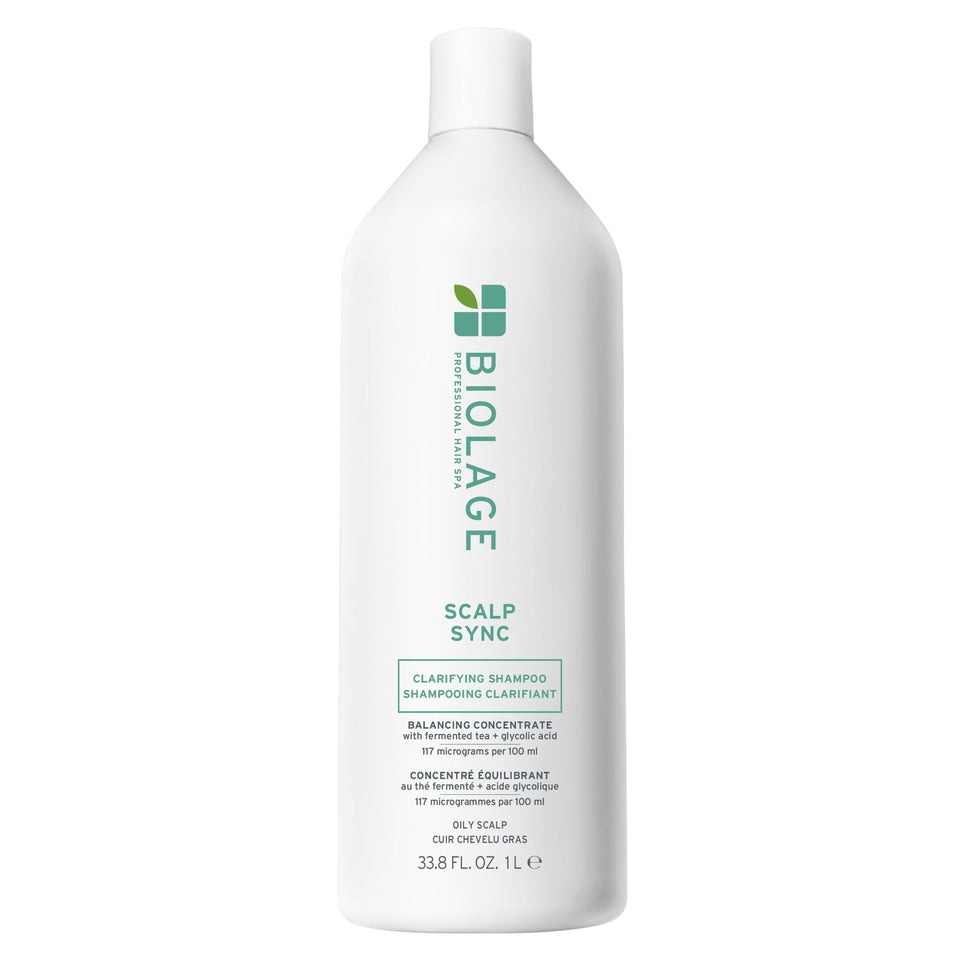 Biolage scalp sync bottle front showing label and clean design benefits