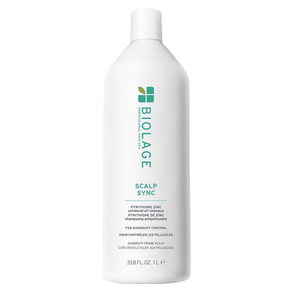 Biolage front bottle showing label and size, promotes clear dandruff control