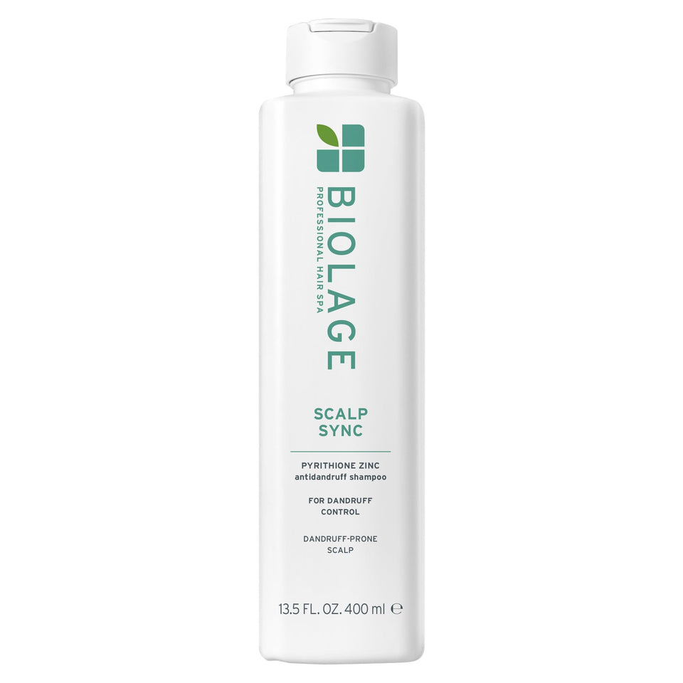 Biolage front packaging showing product for flake control and clean hair