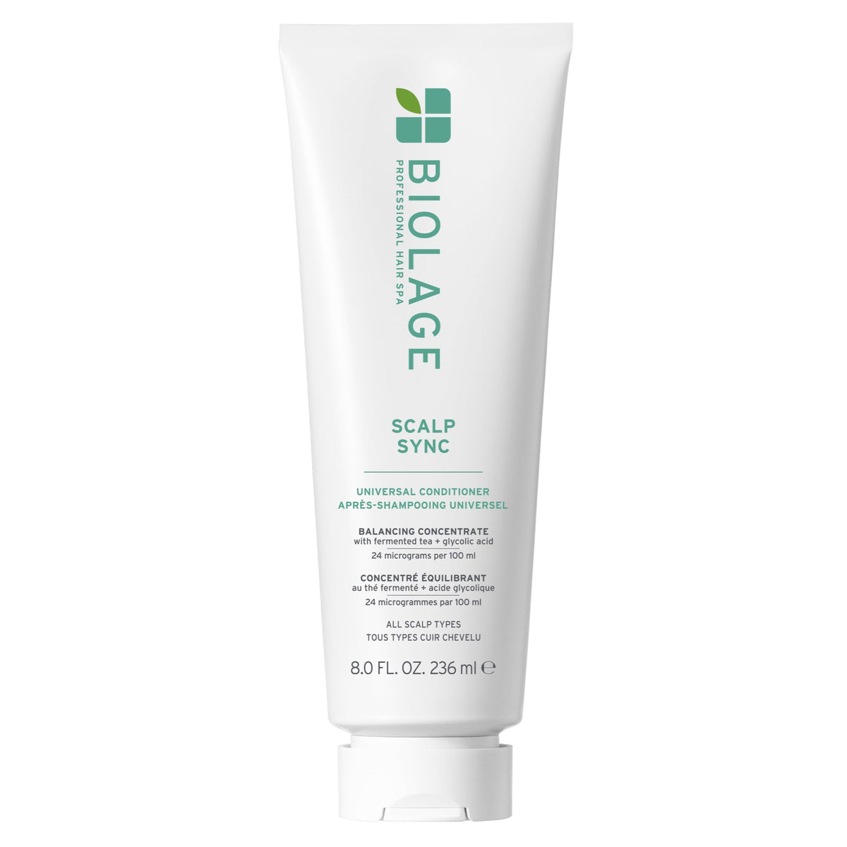 Biolage Scalp Sync front packaging showing product and benefit of lightweight care