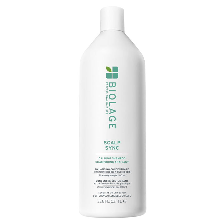 Biolage front packaging showing calming shampoo benefits and size