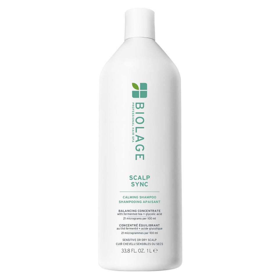 Biolage front packaging showing calming shampoo benefits and size