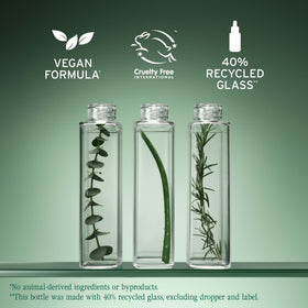 Biolage fermented tea ingredient display communicating botanical antioxidant and soothing benefits