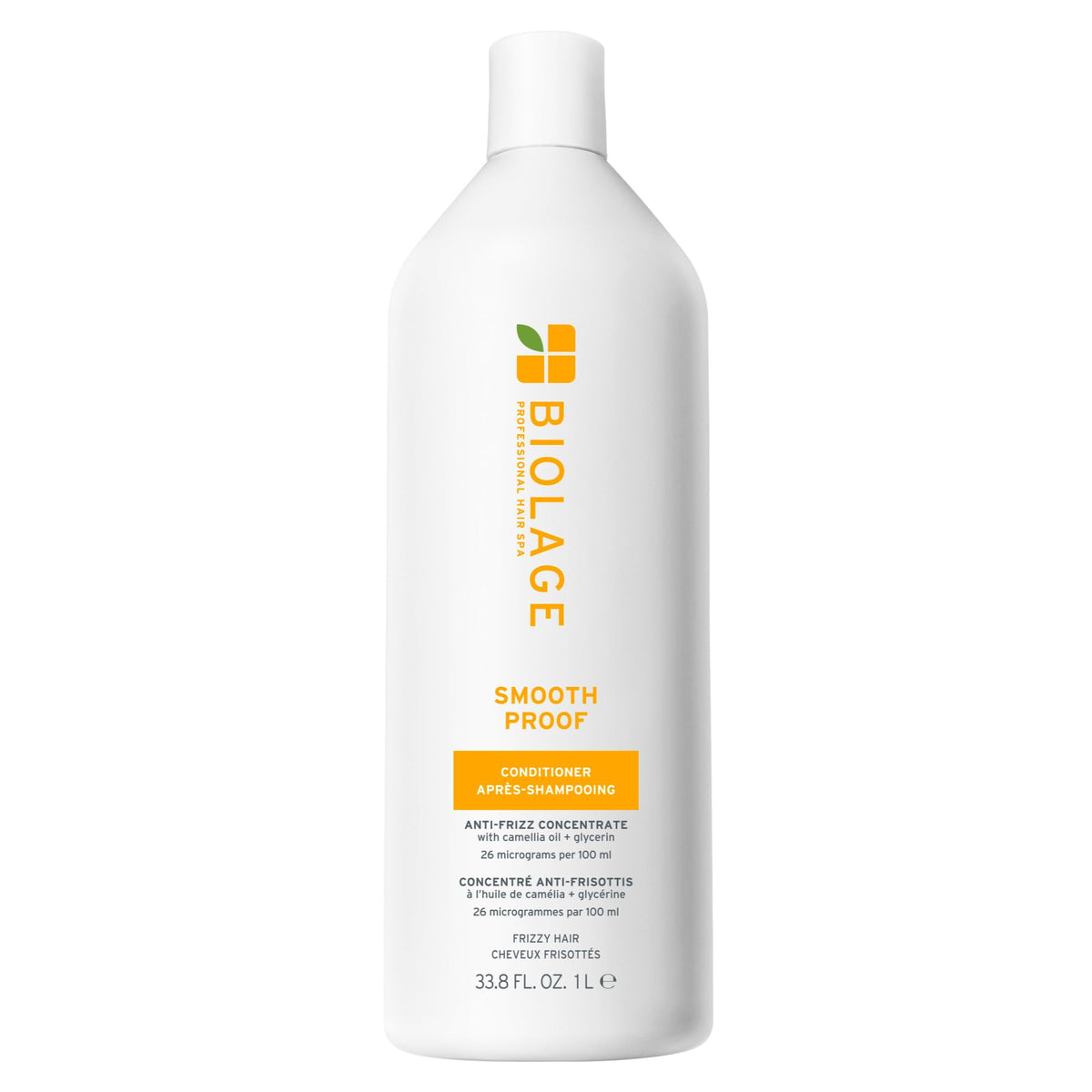 Biolage front packaging showing Smooth Proof conditioner and benefits