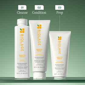 Biolage before and after smoothing result reducing frizz visibly
