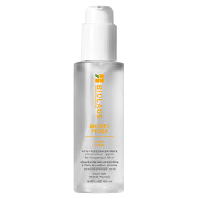 Biolage bottle front view showing sleek packaging and anti-frizz benefit