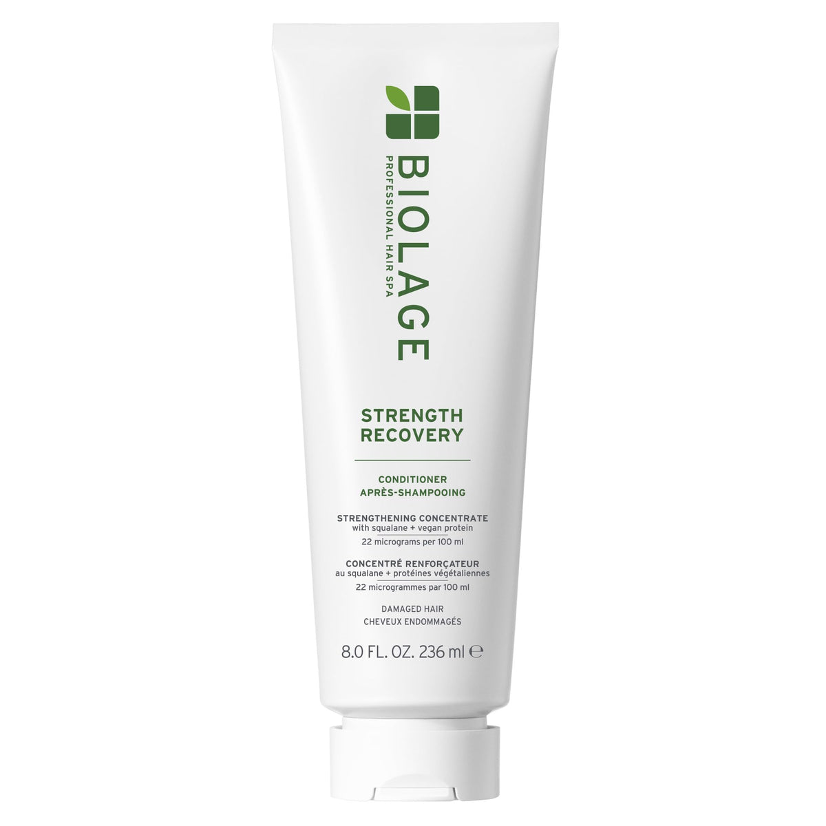 Biolage front bottle showing label and benefits for hydrated hair
