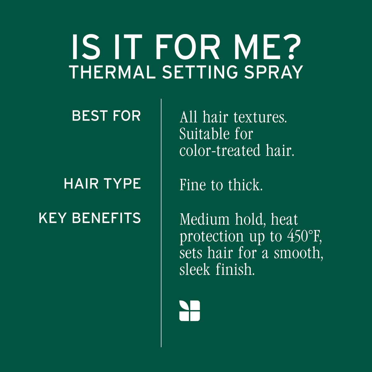 Biolage thermal setting spray mist pattern demonstrating even coverage and protection
