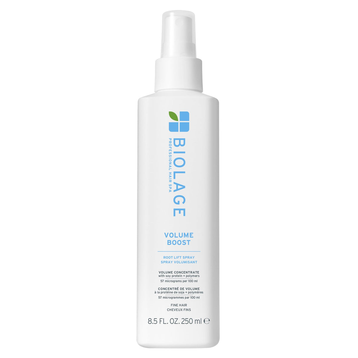 Biolage bottle front packaging shows product and benefits