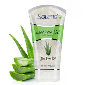 Bioland front packaging showing clean bottle and clear gel benefit hydration