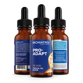 BioMatrix lifestyle view of hand applying topical oil demonstrating control