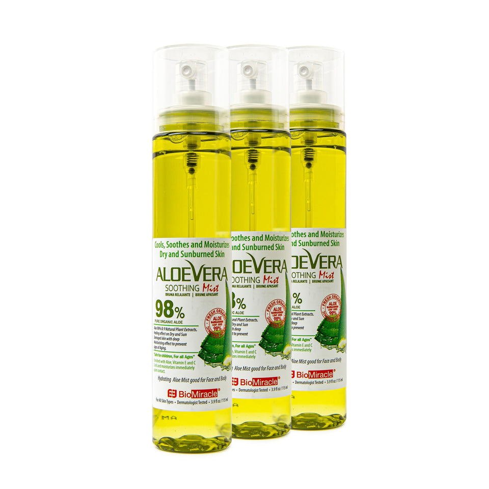 BioMiracle front packaging showing three 3.9 oz bottles for easy hydration