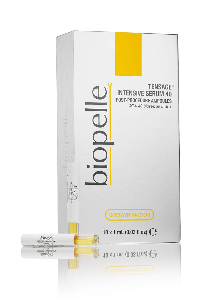 biopelle front packaging showing box and 10 ampoules for visible clinical benefit