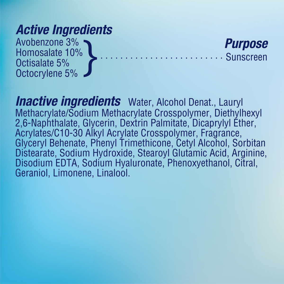 Biore hyaluronic acid ingredient graphic showing hydration benefit