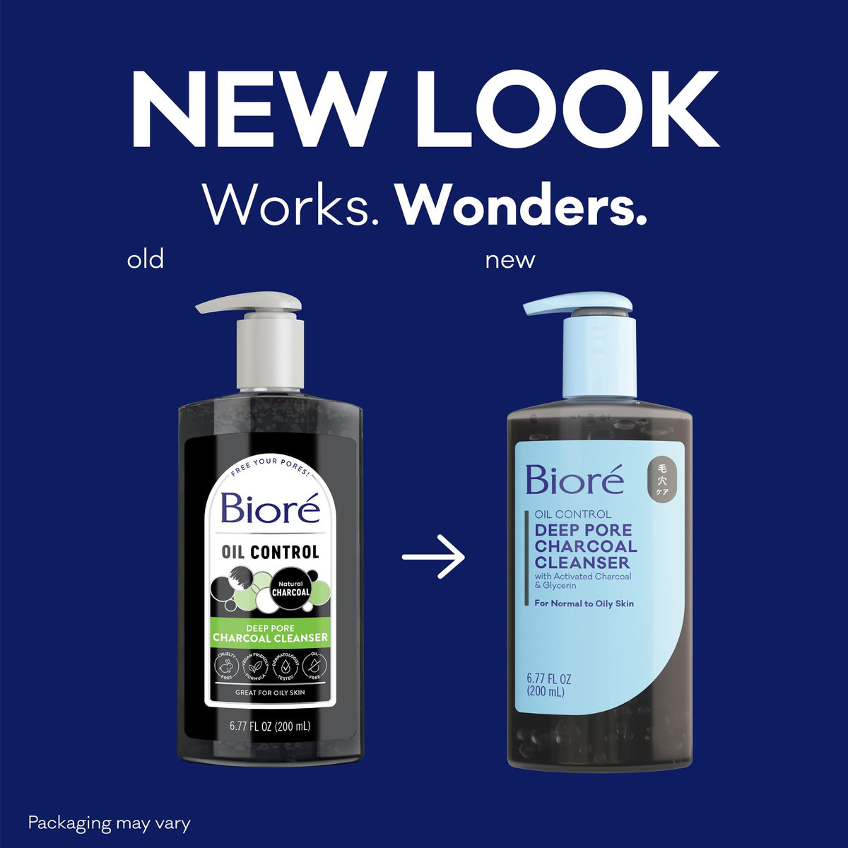 Bioré charcoal foam texture close-up demonstrating deep-clean feeling and oil removal