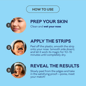 Bioré strip peeled showing removed blackheads and cleaner pores