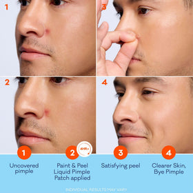 Bioré clear film on skin detail demonstrating invisible coverage and discreet treatment