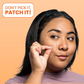 Biore patch blended under light makeup for daytime concealment