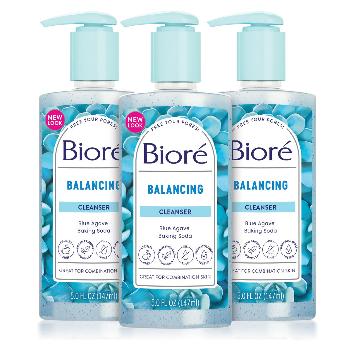 Bioré front packaging showing cleanser tube and benefits clearly
