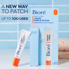 Bioré ingredients and label close-up conveying 1% salicylic acid and safe formulation