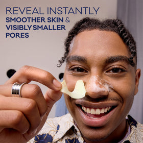 Bioré in bathroom routine setting showing quick, convenient skincare benefit
