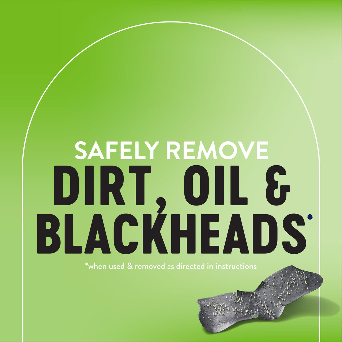 Close-up of Bioré charcoal strip texture highlighting deep-cleansing action