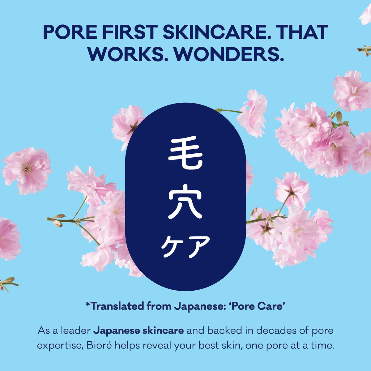 Bioré opened package displaying five nose, five face, five chin strips