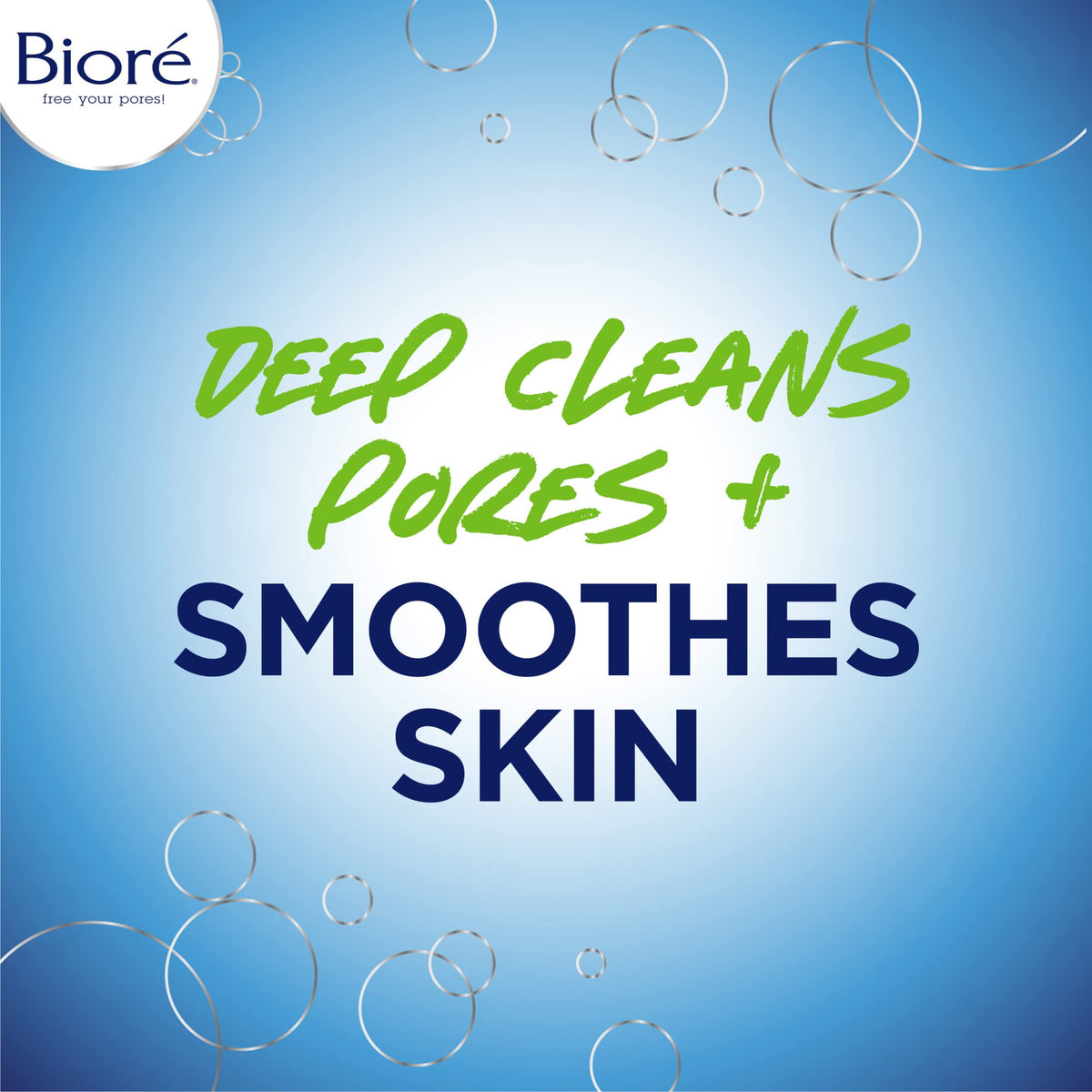 Bioré scrub applied on hand demonstrating lather and removal of surface impurities effectively