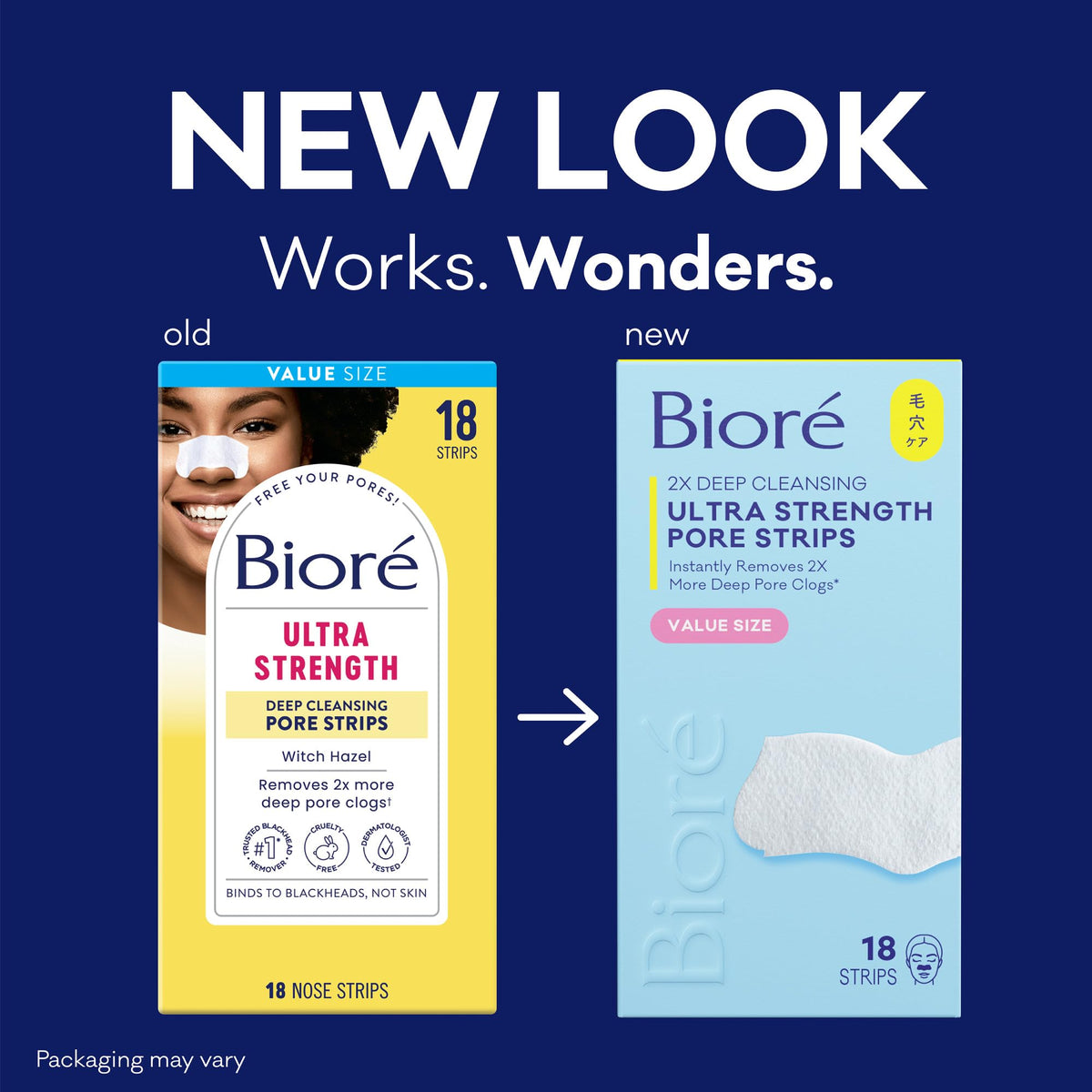 Bioré single pore strip closeup highlighting bond surface and grip