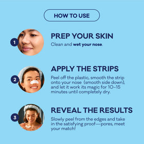 Bioré removed strip showing extracted blackheads and clearer pore benefit