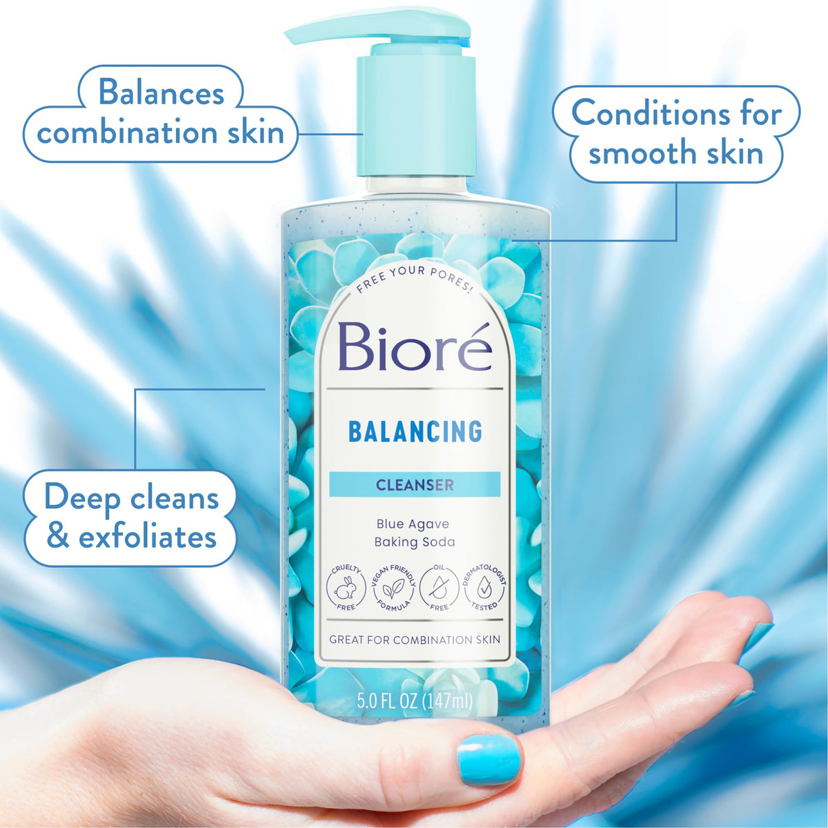 Bioré tube close-up highlighting label and creamy texture for clarity