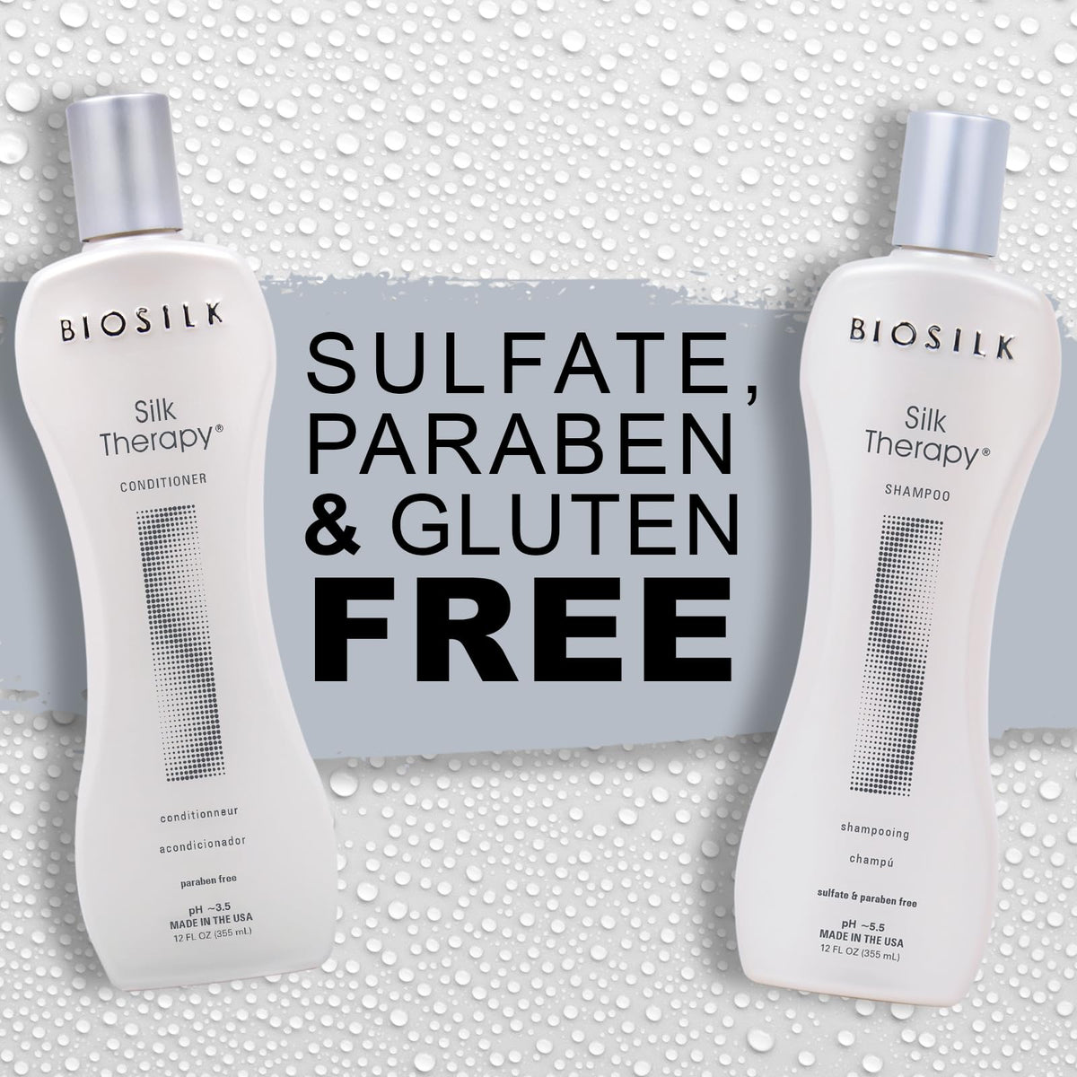 BioSilk bottles side-by-side demonstrating 12 oz size and set value