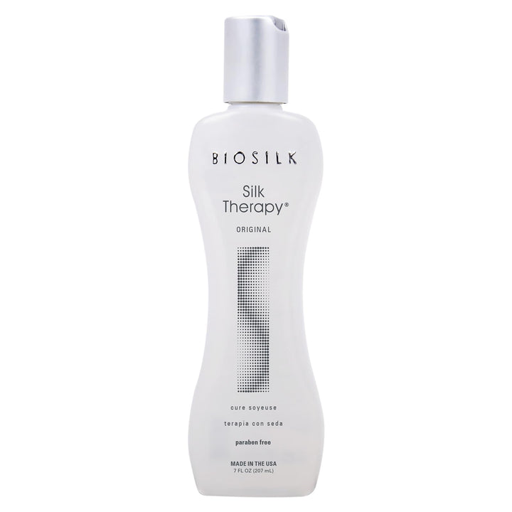 BioSilk bottle front view highlighting sleek packaging and shine benefit