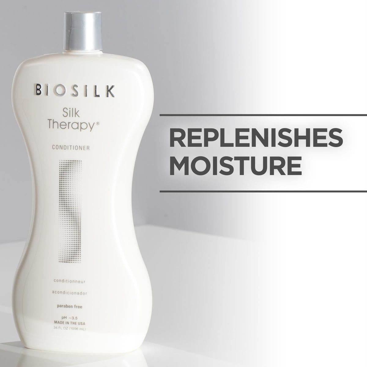 BioSilk bottle label detail with ingredients list for informed buyers