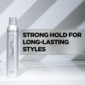 BioSilk can in hand showing 10 oz size for many styling sessions