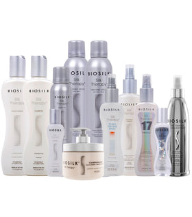 BioSilk close-up texture of conditioner highlighting silk-protein radiance