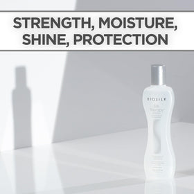 Polished dry hair ends after BioSilk use for added shine