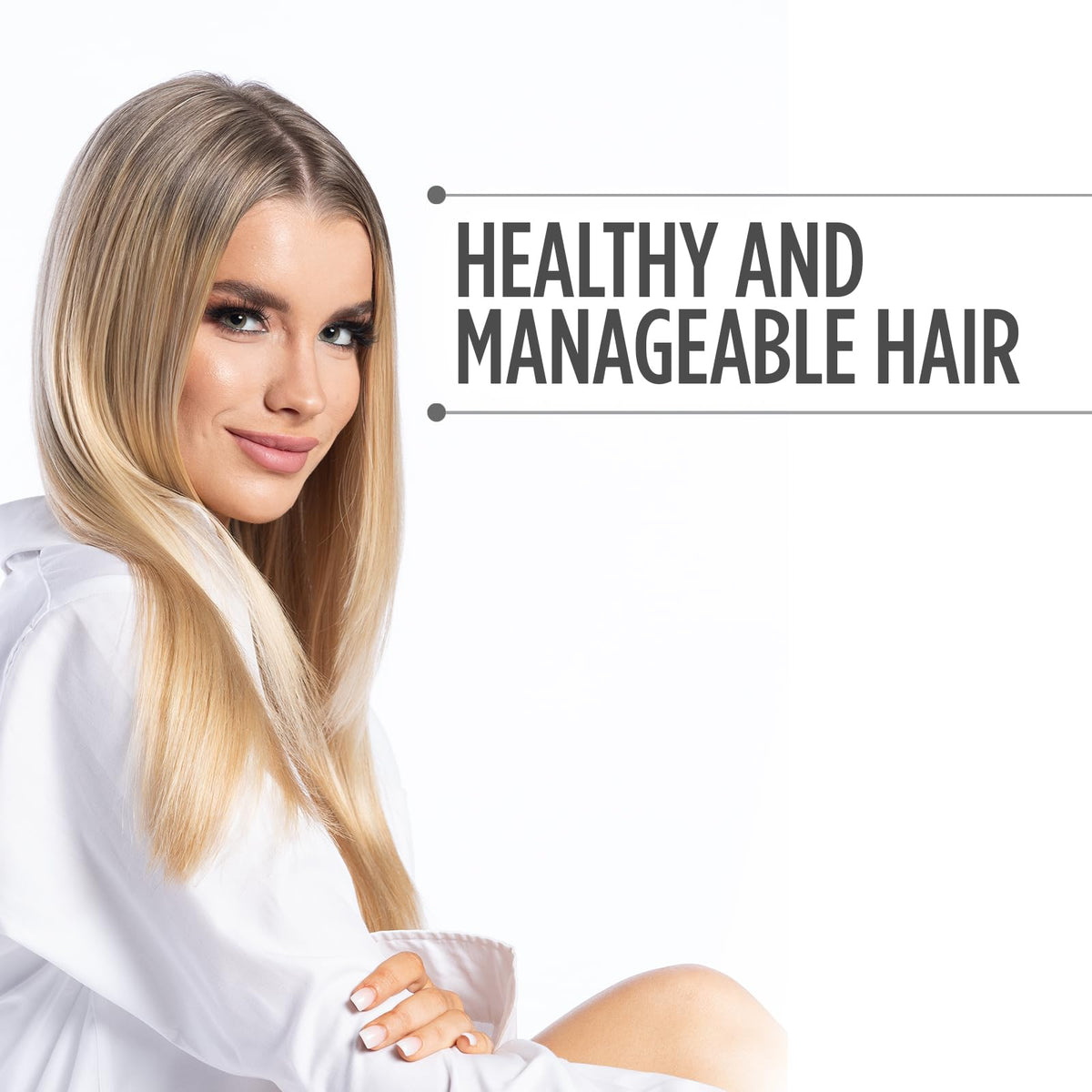 BioSilk spray applied during blow-drying demonstrating heat protection in use