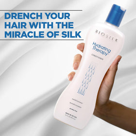 BioSilk dispenser close-up highlighting smooth creamy conditioner