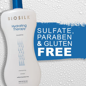 BioSilk shampoo bottle on shower shelf suggesting daily use and salon-quality results