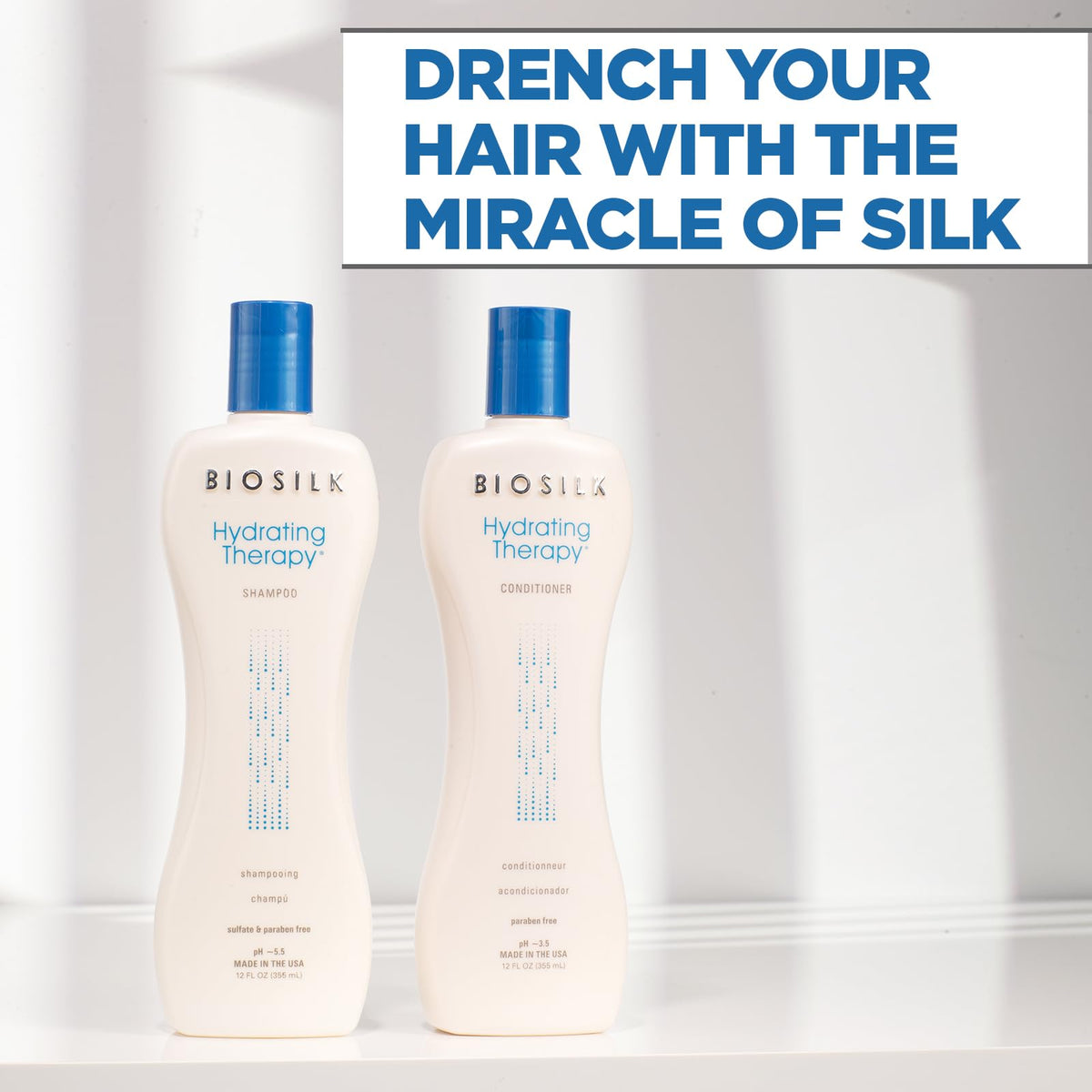 BioSilk pump close-up highlighting easy dispensing and controlled product use