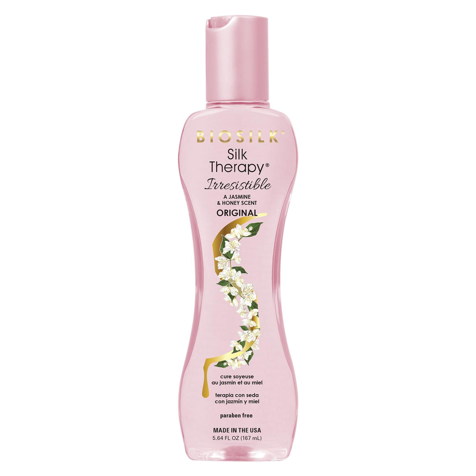 BioSilk bottle front label showing product and scent for clear identification and appeal