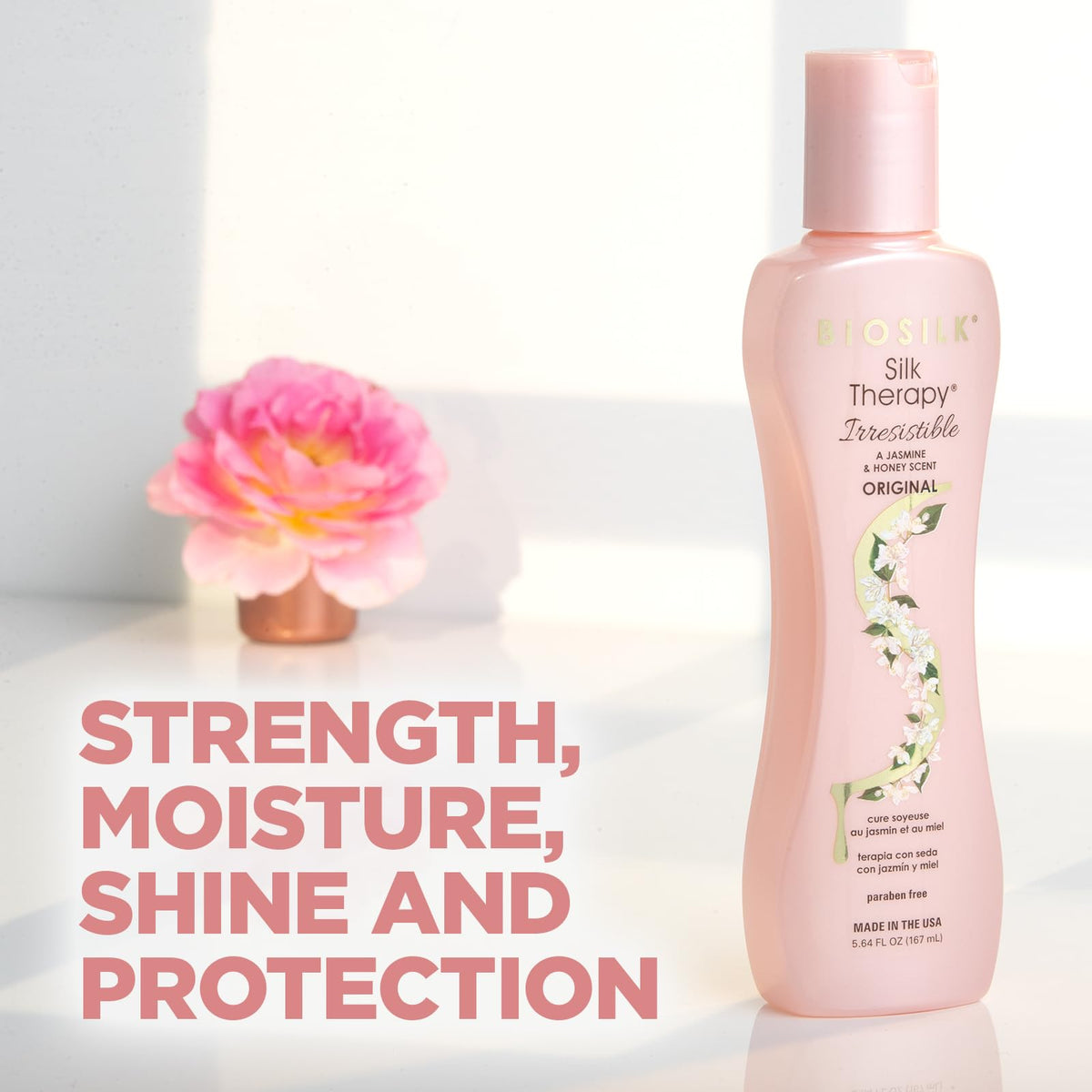 BioSilk pump and cap close-up highlighting dispensing ease and precise control