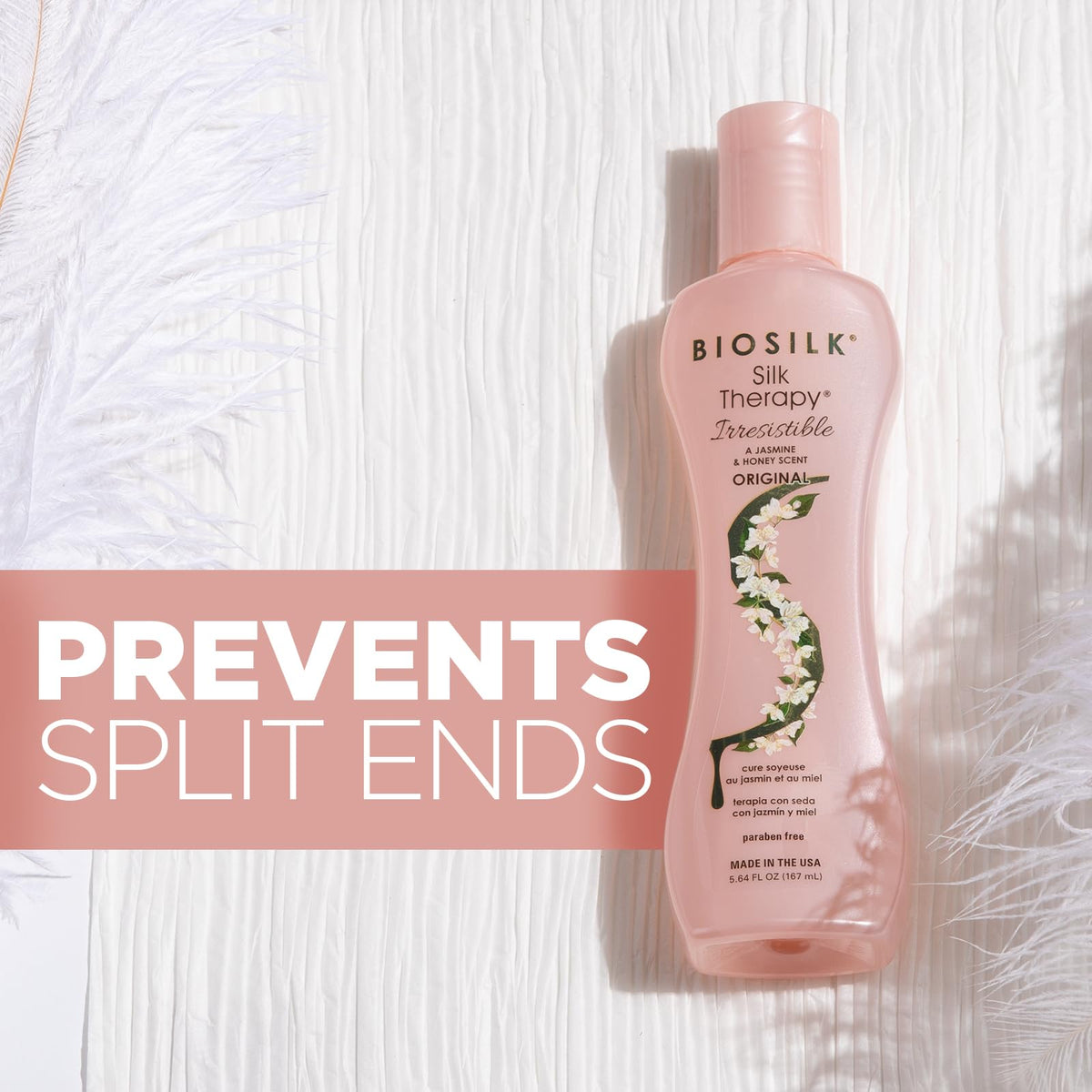 BioSilk texture drop on fingertip showing lightweight consistency for easy spread
